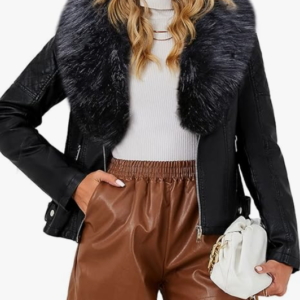 jacket with fur collar women’s